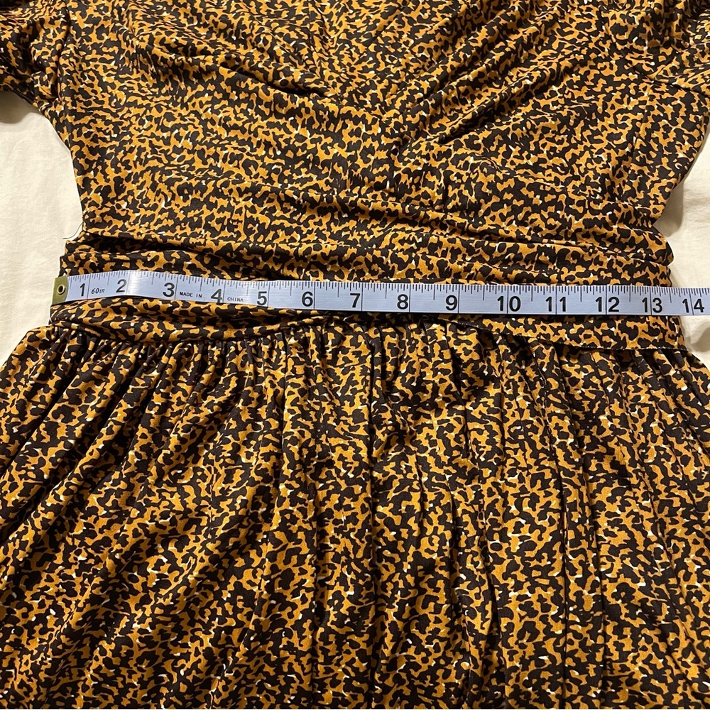 Isabel Marant Fauve Yellow Leopard Print JUCIENNE Sharkbite Jersey‎ Dress 6 - Picture 13 of 17